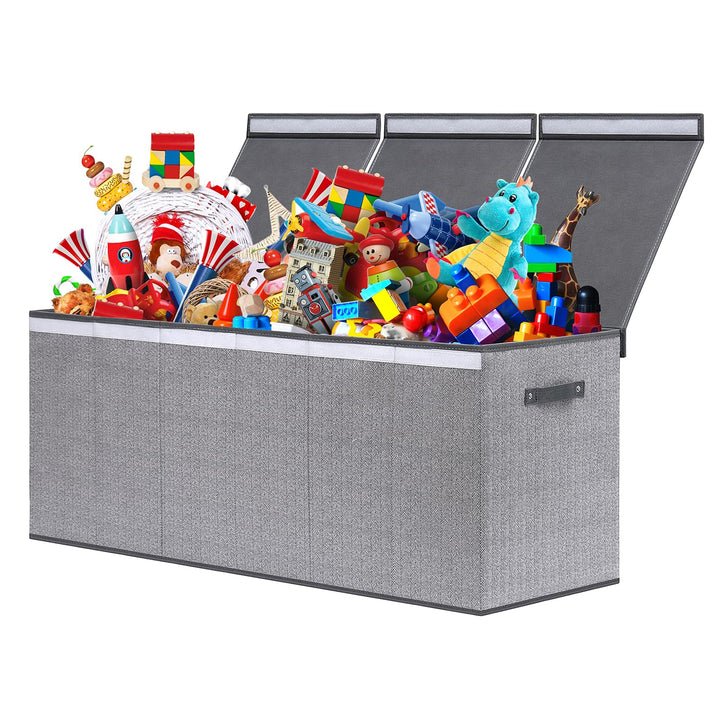 ELUCHANG Aufbewahrungsbox mit Deckel Kinder, 147L Grosse Faltbare Truhen & Kisten für Kinder, Spielz