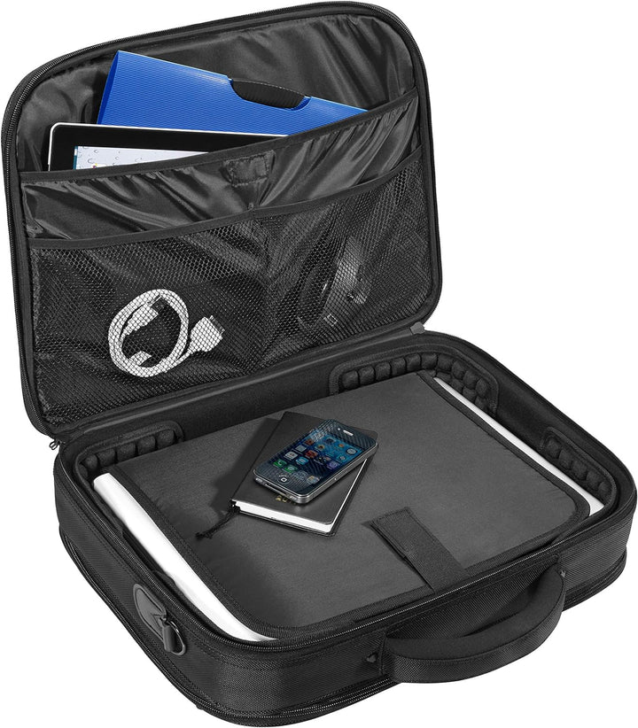 PEDEA Laptoptasche "Premium" Umhängetasche Notebook-Tasche 17,3 Zoll (43,9cm) inkl. Schnurloser Maus