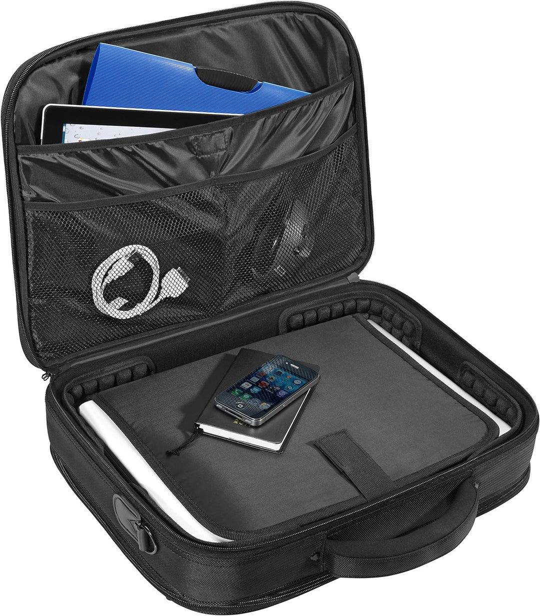 PEDEA Laptoptasche "Premium" Umhängetasche Notebook-Tasche 15,6 Zoll (39,6cm) inkl. Schnurloser Maus