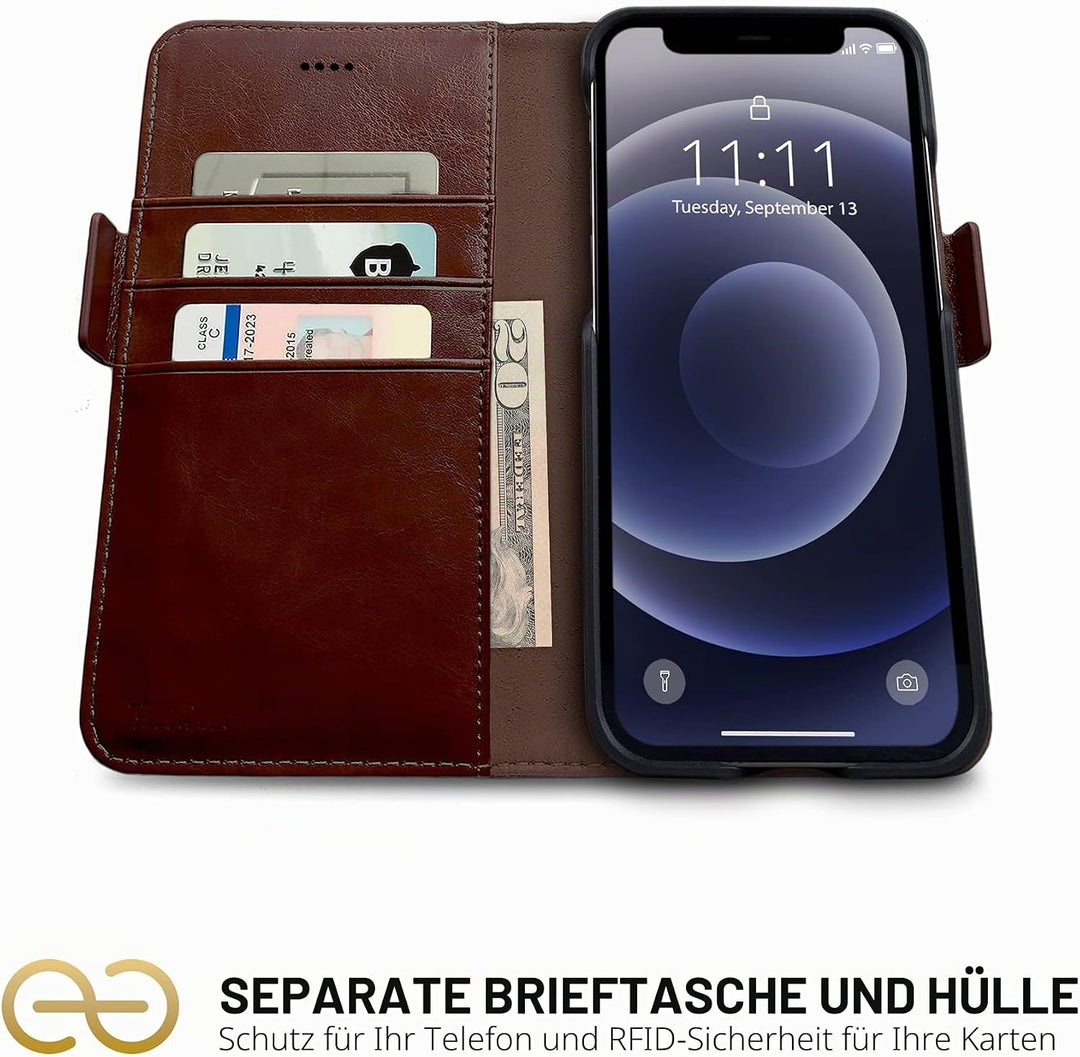 Dreem Fibonacci 2in1 Handyhülle Flipcase für iPhone 12 Pro Max | Magnetisches iPhone Case | TPU Etui