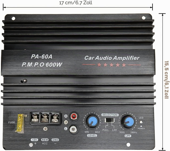 600 W Car Audio High Power Amplifier Amp Board Leistungsstarkes Bass-Subwoofer-Board 12 V, Ausgezeic