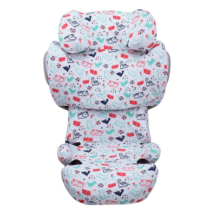 JYOKO Kids Bezug kompatibel mit Cybex Solution Q2 Fix, Q3, Cybex Z Fix, Gb Elian (Dino Party), DINO