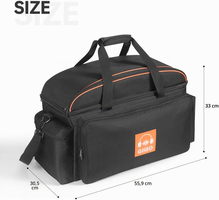 DJ Gig Bag, DJ Tasche DJ Kabel Datei Tasche DJ Gear Storage Organizer mit Abnehmbarer Gepolsterter U