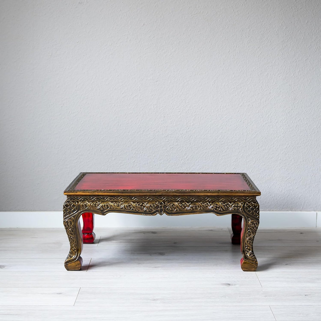 livasia Opiumtisch, asiatischer Beistelltisch in Glasmosaik Design, 76x50cm, Couchtisch (Handarbeit)