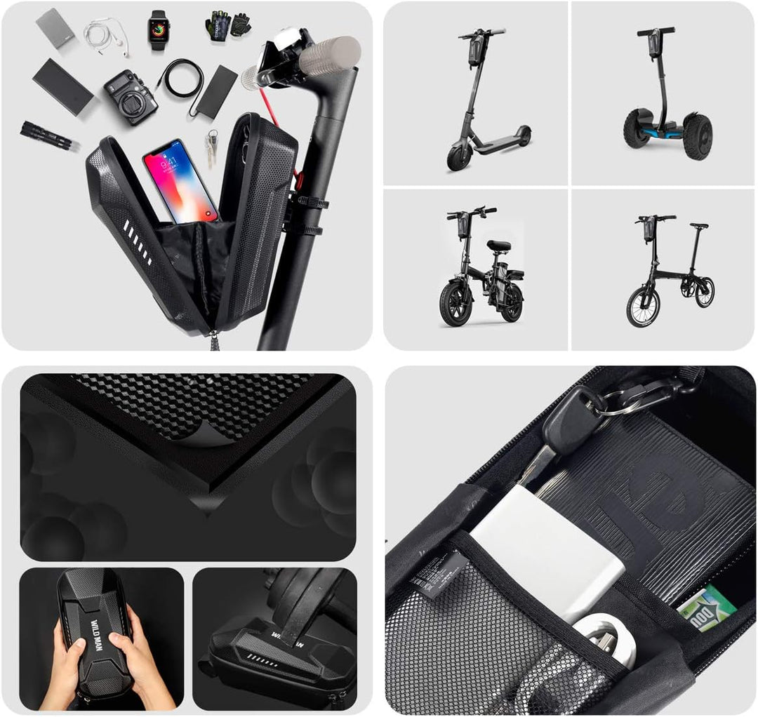 E Scooter Zubehör, E Scooter Tasche, Roller Tasche Front Tube Bag Gross Lenkertasche Wasserfest, Vor