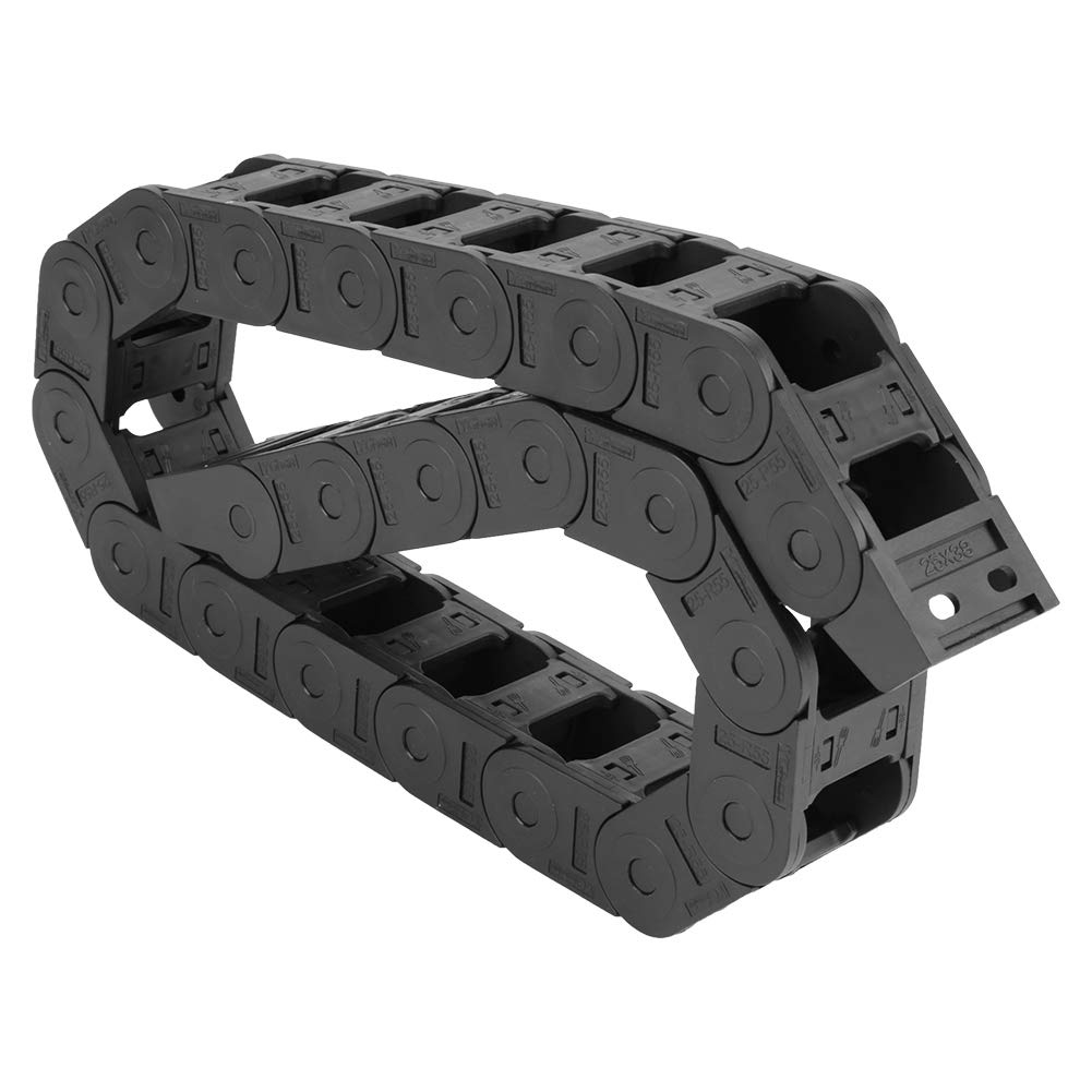 Drag Chain Kabelträger, 100 cm 25 x 38 mm Flexibler schwarzer Nylon-Kabelträger Drag Chain Bridge-Ty