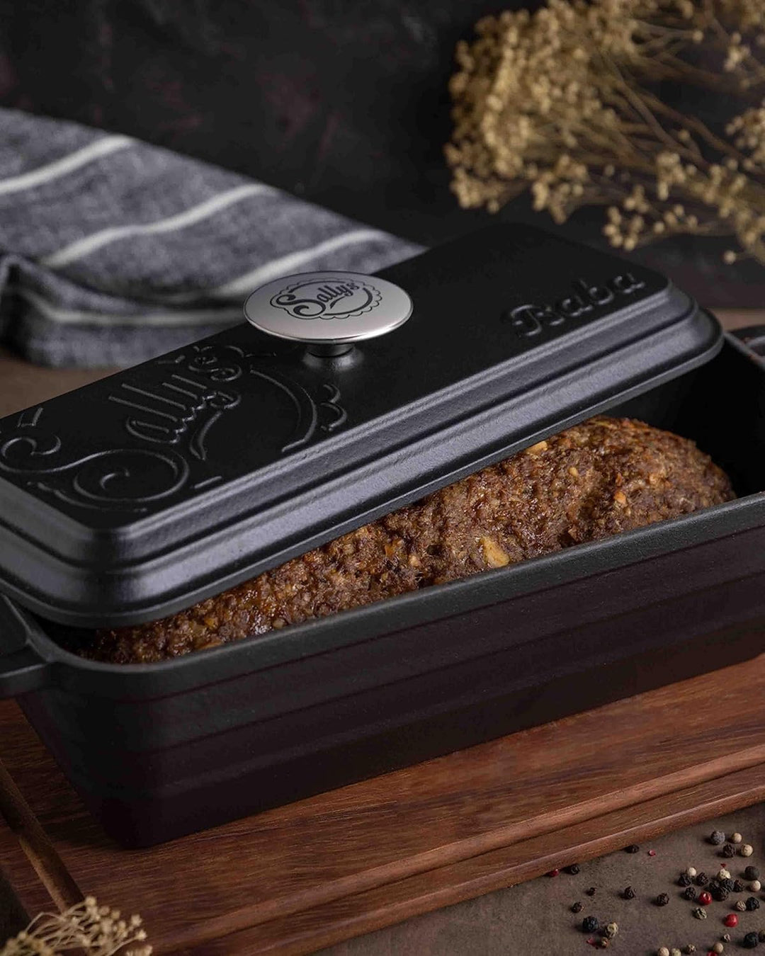 Sallys Gusseisen Brot- Backform Baba (Carbon Black), Carbon Black