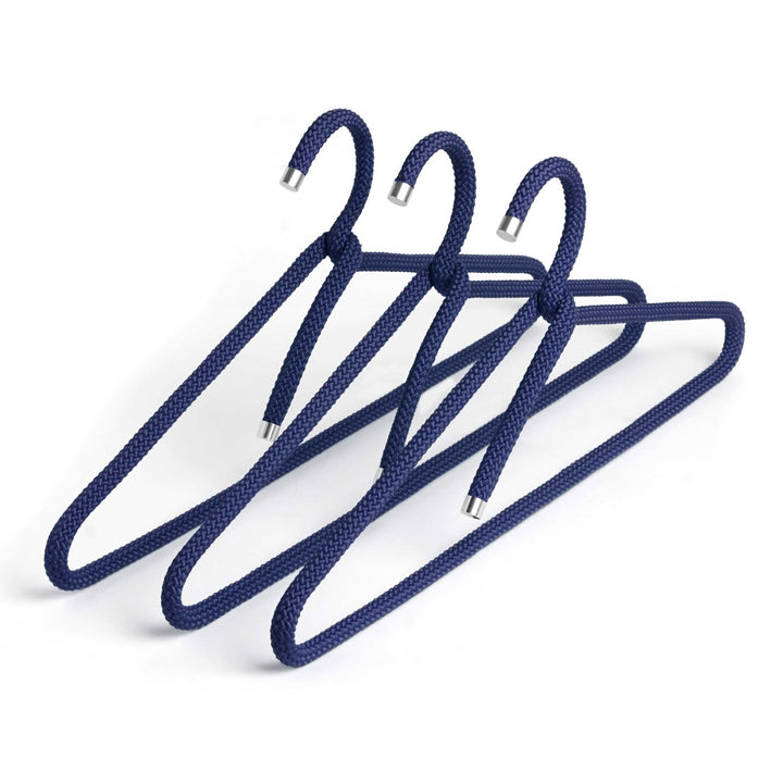 Peppermint Products Rope Hanger | 3er Textil-KLEIDERBÜGEL-Set aus Seil | Rutschfester Designer-Bügel