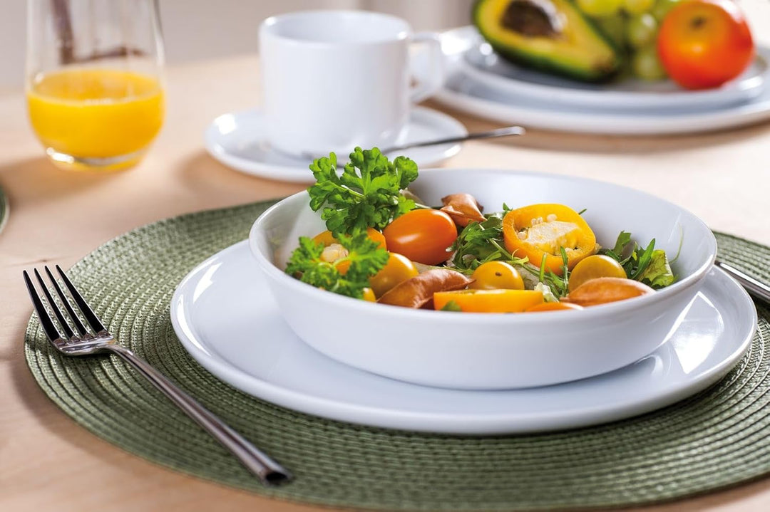 CREATABLE 16737, Serie Chef Collection WEISS, Geschirrset, Tafelservice 12 teilig, Weiss Tafelservic