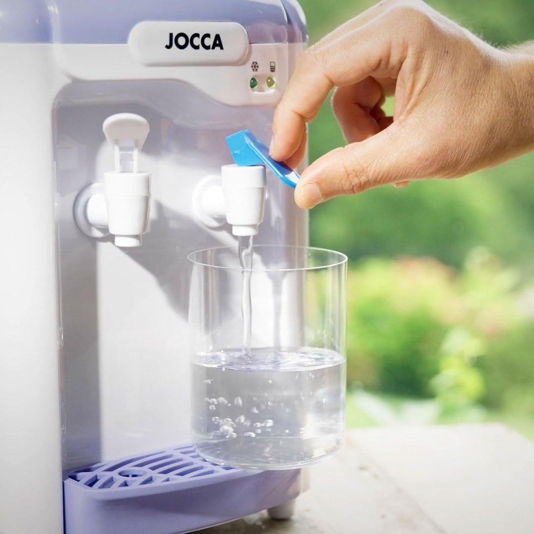 Jocca 1102 Wasserspender mit Tank, Weiss und Lila, 23x23x47,5 cm Blanco Y