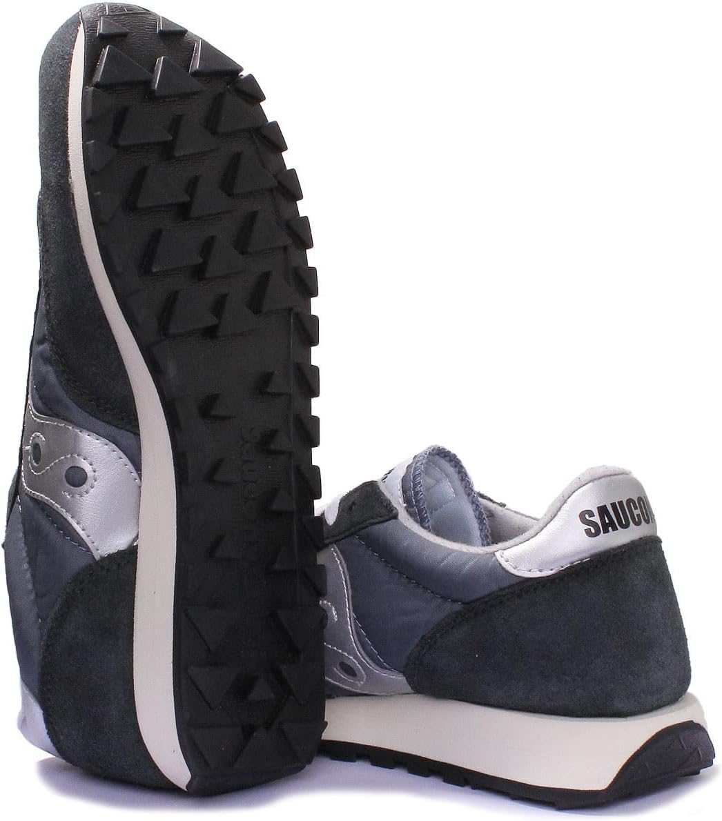 Saucony Jazz Original Vintage Herren Sportschuhe 37.5 EU Blue Navy Silver, 37.5 EU Blue Navy Silver