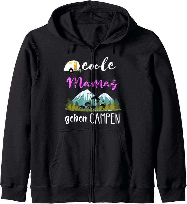 Coole Mamas Gehen Campen Campingplatz Camperin Camping Kapuzenjacke