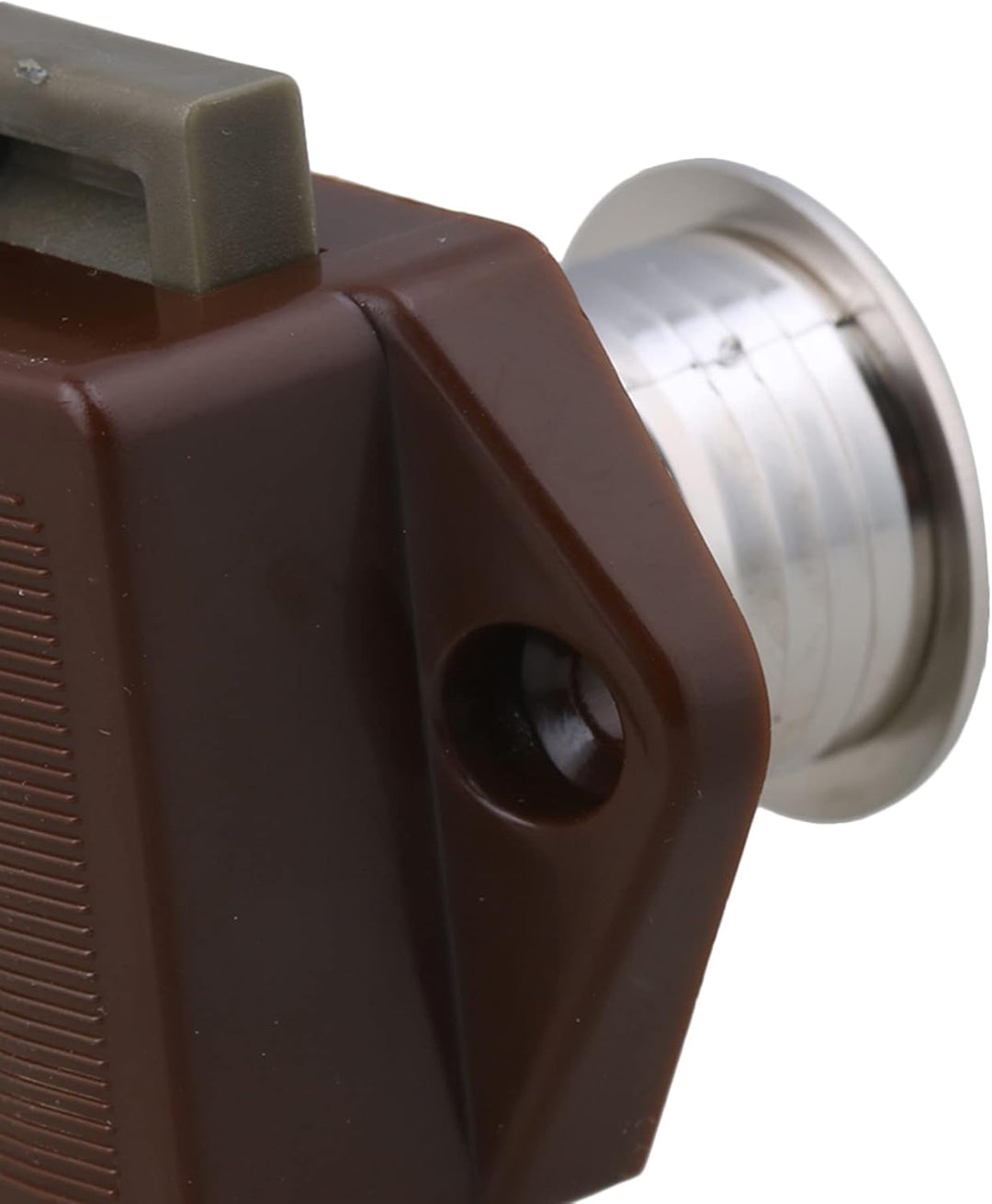 BQLZR 20mm Opening Hole Brown Push Button Keyless Lock Latch Caravan Lock for RV Drawer Doors Thickn