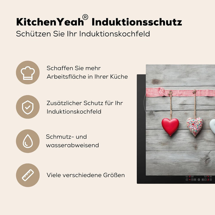 KitchenYeah© Herdabdeckplatte Einteilig Ceranfeld Abdeckplatte für | 59x52 cm - Induktionsschutz Cer
