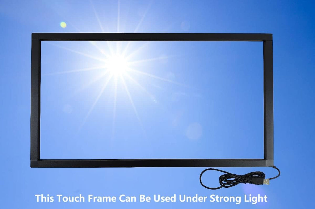 Deyowo 27 Zoll Infrarot-Touchscreen-Rahmen, IR-Touchscreen-Overlay, Touchscreen-Panel, Freier Treibe