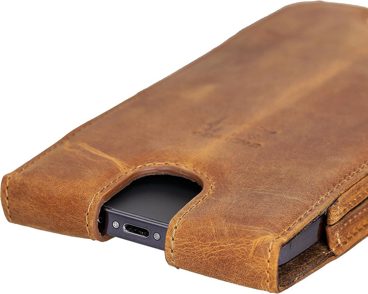 Solo Pelle Lederhülle für das iPhone 12/12 Pro / 13/13 Pro bis 6.1 Zoll Stanford Case Leder Hülle Le