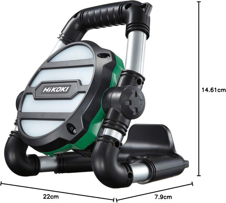 HIKOKI Akku-Baustrahler UB18DGL (18V, Li-Ion, hohe Laufzeit, verstellbarer Kopf, geringes Gewicht, o