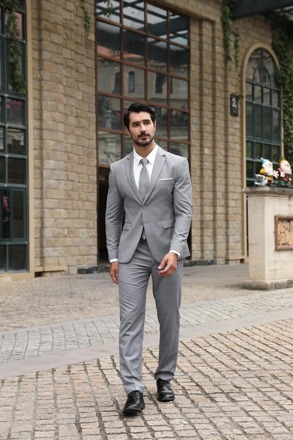 Allthemen Anzug Herren Anzug 2 Teilig Slim Fit Herrenanzug Hochzeit Anzüge Herren Modern Sakko für B