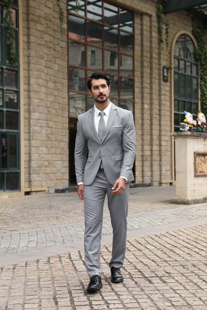 Allthemen Anzug Herren Anzug 2 Teilig Slim Fit Herrenanzug Hochzeit Anzüge Herren Modern Sakko für B