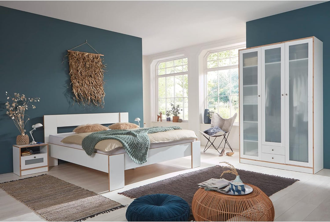 trendteam smart living - 2er Set Nachtkonsole Nachttisch Nachtschränkchen - Wohnzimmer - Aufbaumass