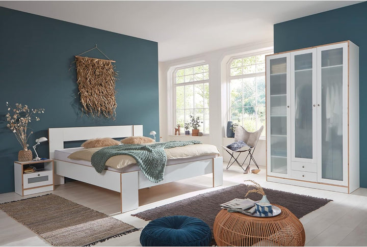 trendteam smart living - 2er Set Nachtkonsole Nachttisch Nachtschränkchen - Wohnzimmer - Aufbaumass