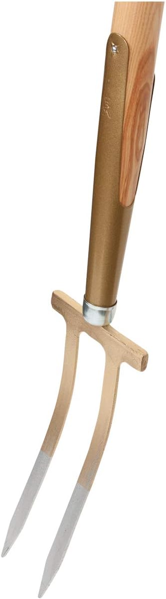 SHW-FIRE 59046 Rosengabel Bajonettzinken Stahl Handgeschmiedet Geschmiedet mit Stiel Holzstiel 85 cm