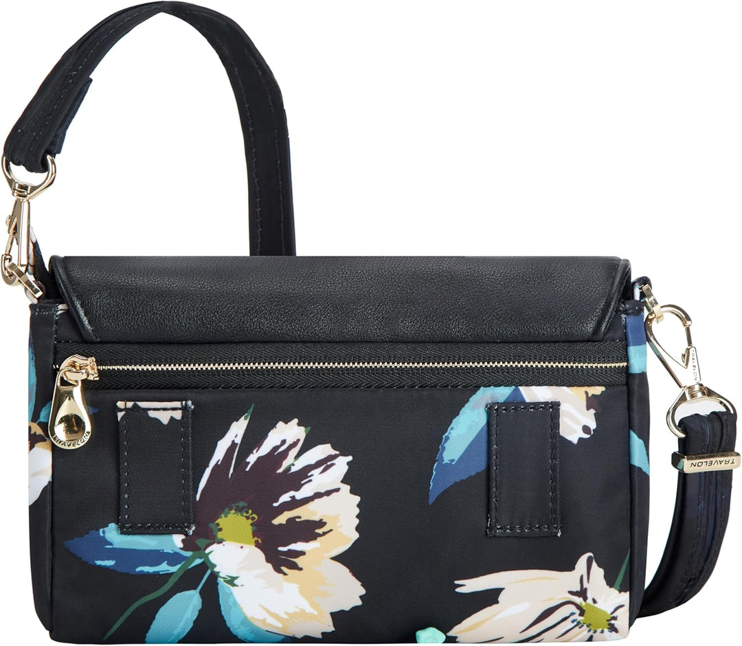 Travelon Addison Gürteltasche, Diebstahlschutz, umwandelbar, mit Blumenmuster, Einheitsgrösse Multic