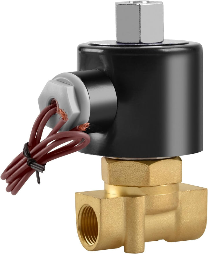 Heschen Elektrisches Magnetventil aus Messing, 2W-040-10K, PT3/8'', DC24V, Direktbetätigung für Wass