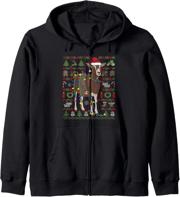 Ugly Christmas Ziegen Bauern Landwirte Kapuzenjacke