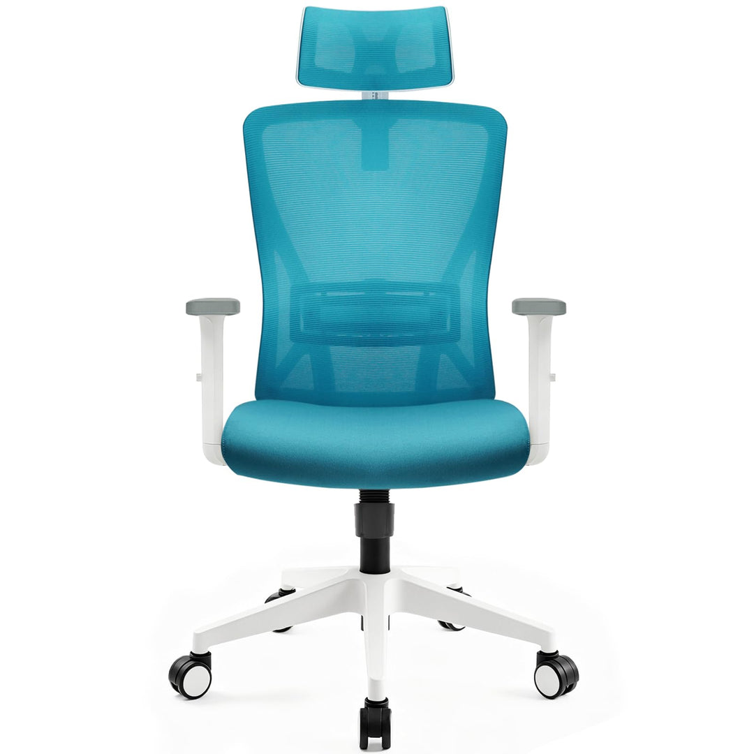 Durrafy Ergonomischer Bürostuhl mit Verstellbarer Kopfstütze – Komfortabler Schreibtischstuhl mit Le