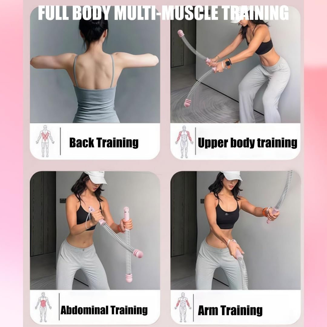 Verstellbares Ropeless Battle Rope,Tragbare Gewichtete Seile ohne Seil,Platzsparendes Hausgymgerät f