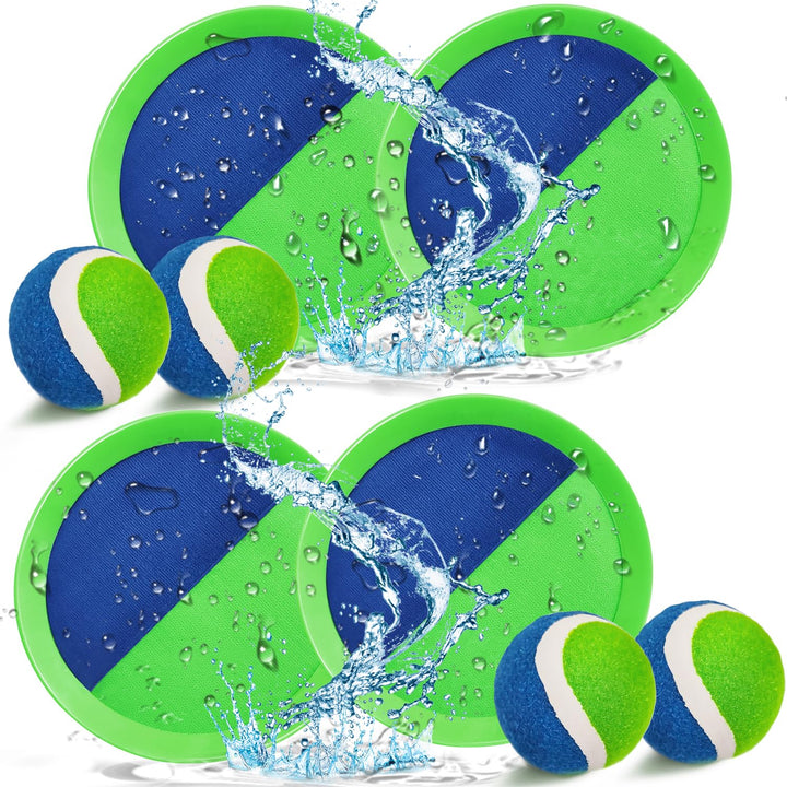 Jalunth Klettballspiel Klettball Strandspielzeug Strandspiele Wurfspiel Kinder Erwachsene Garten Out
