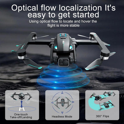 OBEST Drohne mit Einstellbarer Kamera 4K HD GPS, Faltbar RC Quadrocopter 36 Mins Lange Flugzeit, 360