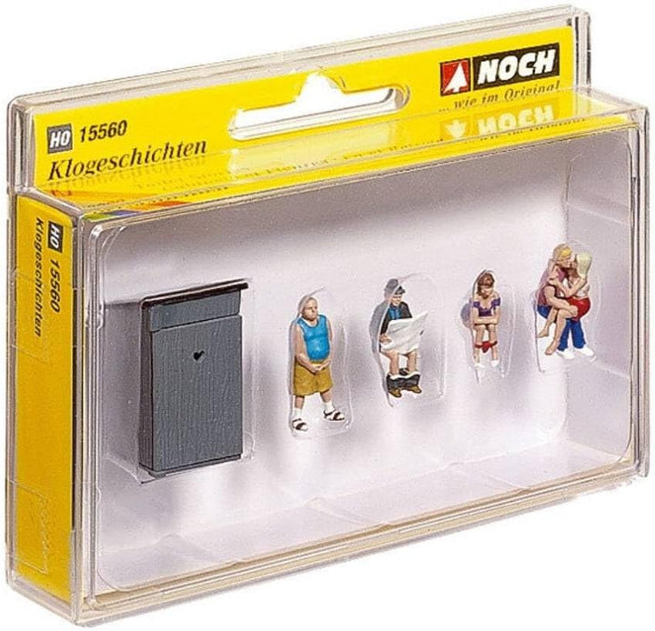 NOCH® Klogeschichten, handkolorierte Miniaturfiguren für Spur H0, Modellbau und Dioramen
