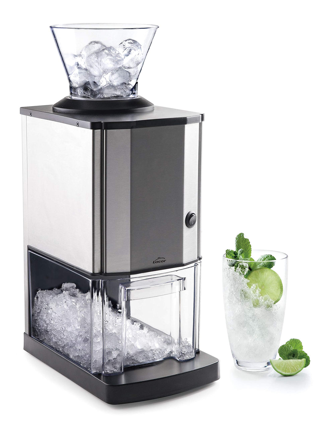 Lacor 69313 69313-Eiszerkleinerer Pro, 12 kg/h, 80 W, 2'80 l, Edelstahl Profesional