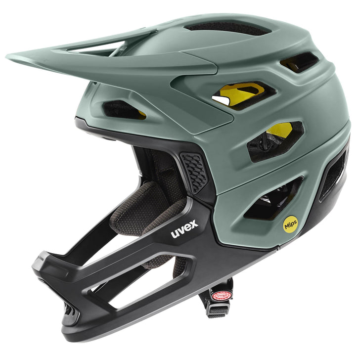 Uvex Revolt MIPS DH Fahrrad Helm matt grün/schwarz 2023 57-61 cm, 57-61 cm