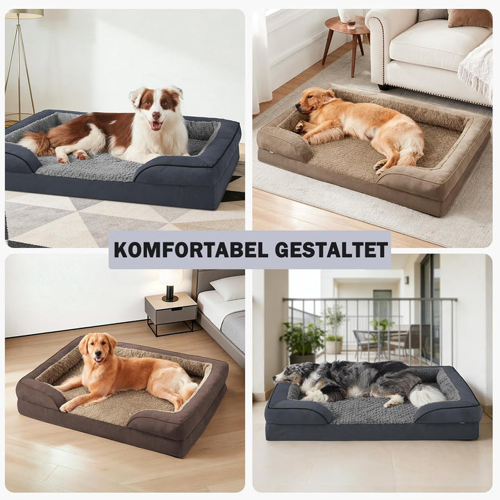 JOEJOY Orthopädisches Hundebett Mittelgrosse Hunde, Memory Foam Hundesofa, Abnehmbarem Waschbares Hu