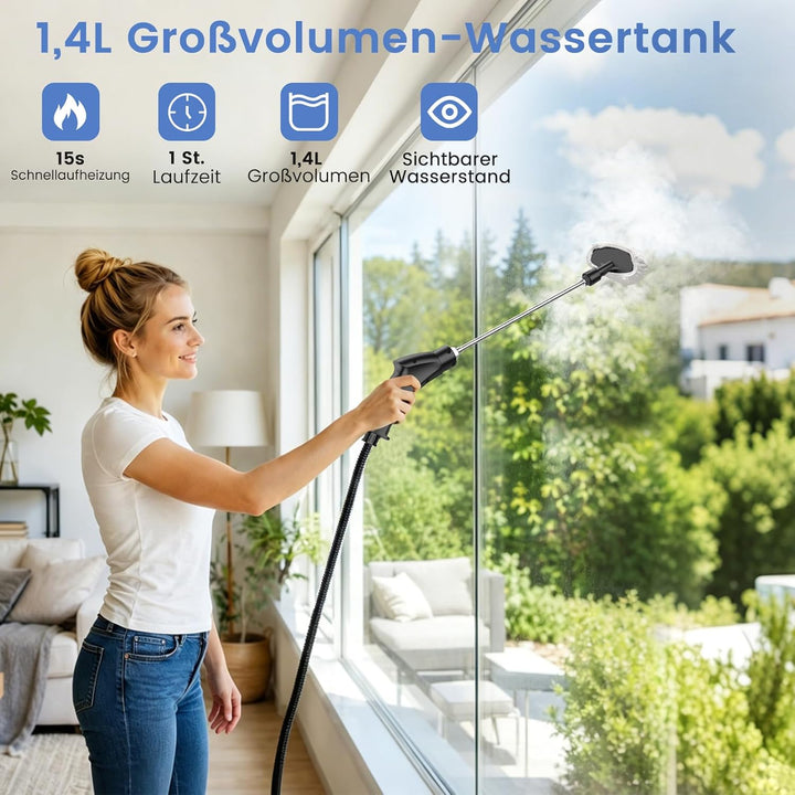 Granarbol Fettlösend Handgerät Dampfreiniger für Alles,1400ml/4Bar/105℃ | Steam Cleaner,15s Schnellh