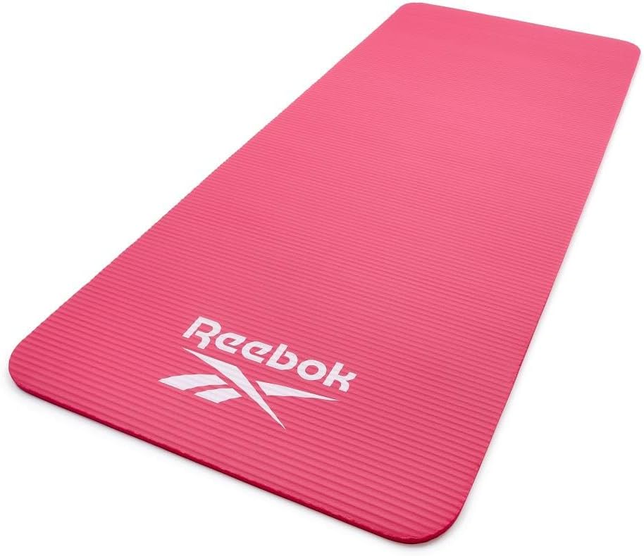 Reebok Trainingsmatte - Rutschfeste Gymnastikmatte aus natürlichem Gummi in 7mm, 10mm, 15mm und vers