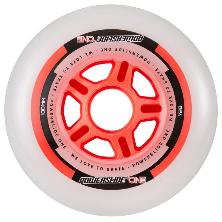 POWERSLIDE ONE 4er Pack Rollenset 2022 red 100mm/82a, 100mm/82a