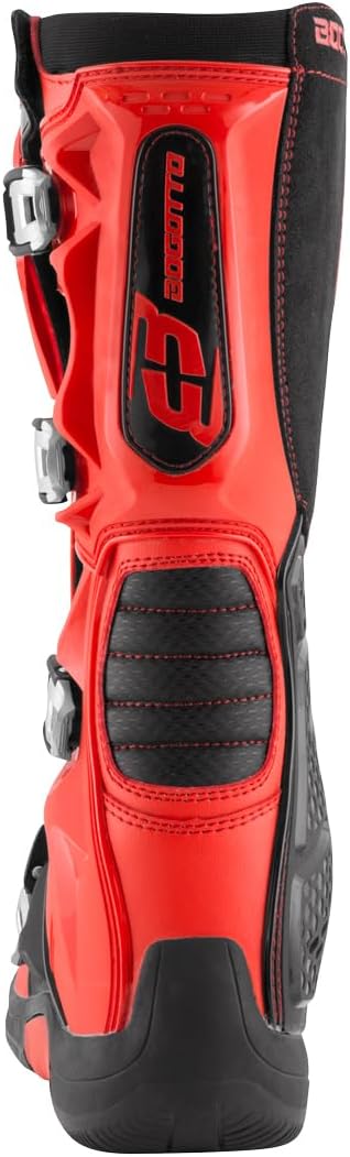 Bogotto MX-6 Motocross Stiefel, rot/schwarz, 43 43 EU Rot Schwarz, 43 EU Rot Schwarz