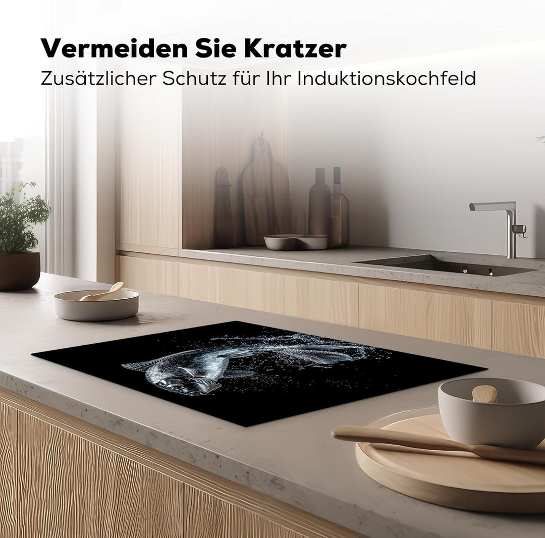KitchenYeah© Herdabdeckplatte 75x52 cm Einteilig Ceranfeld Abdeckplatte für Induktionsschutz Ceranfe