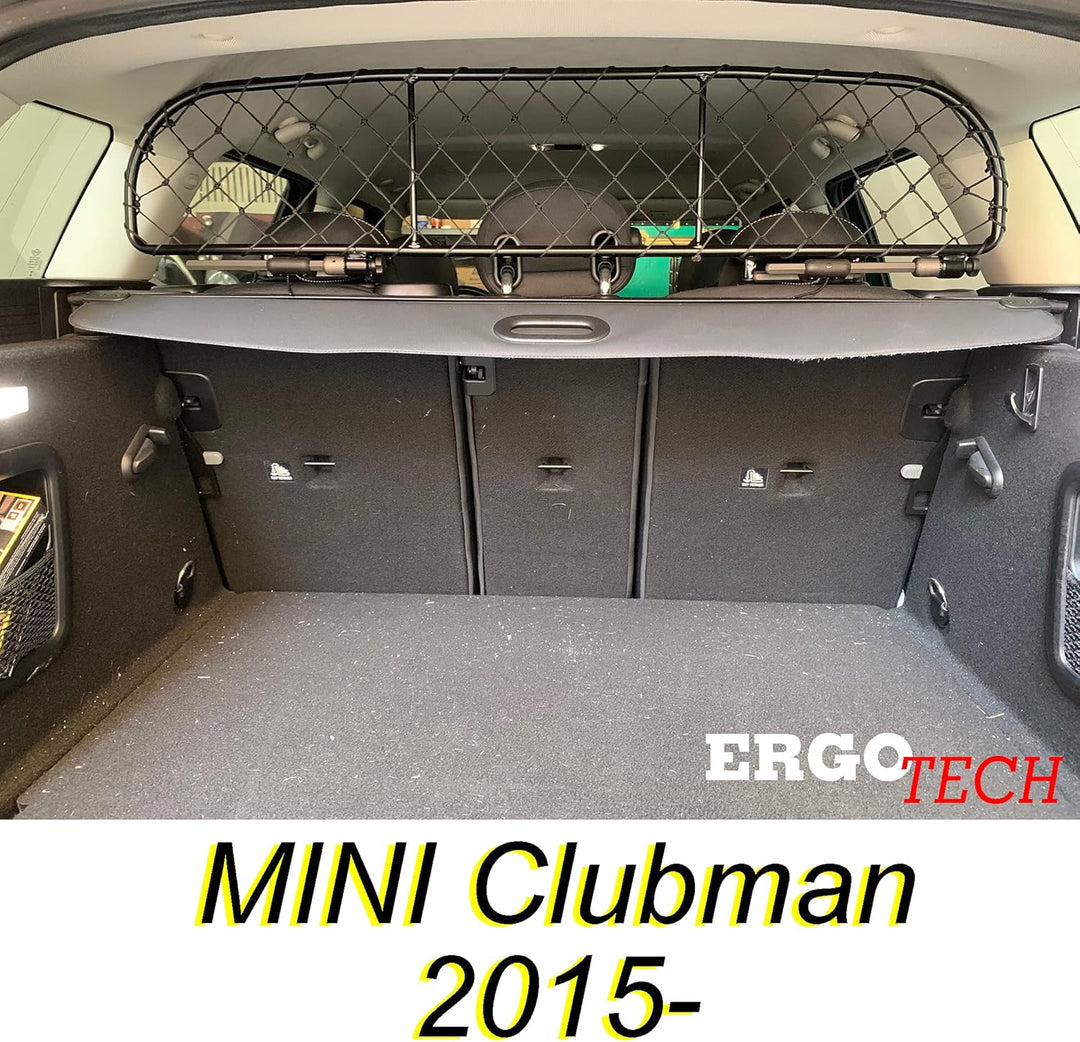 ERGOTECH Trennnetz Trenngitter kompatibel mit MINI Clubman (ab BJ 2015) RDA65-XS8, für Hunde und Gep