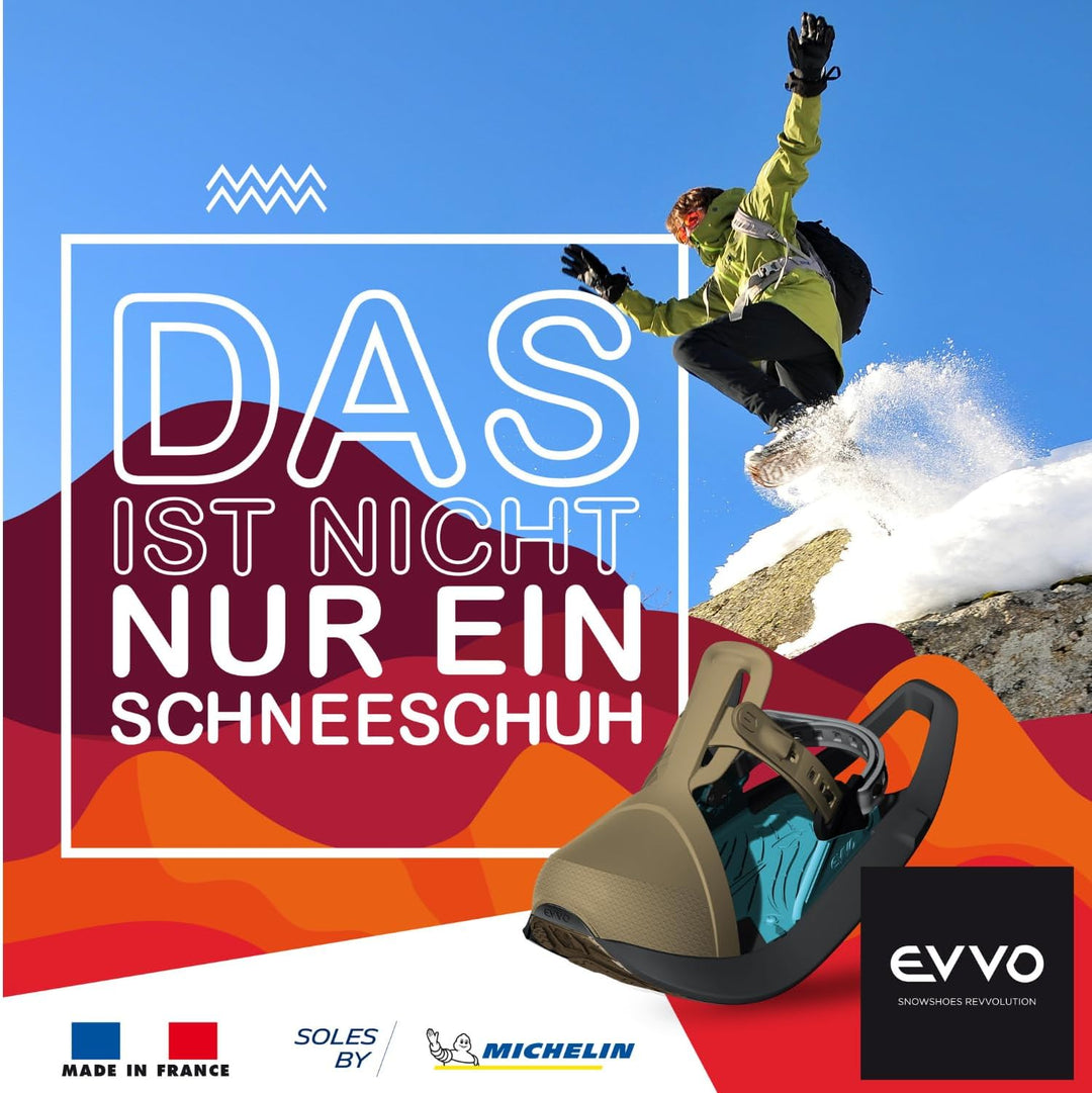 EVVO - TOREE - Schneeschuh Made in France mit Michelin® Biosourced90® genagelten Einlegesohlen, vers
