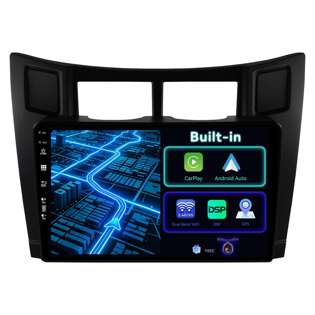 JOYX Android 12 IPS Autoradio Passt für Toyota Yaris (2005-2011) - Eingebautes CarPlay Android Auto