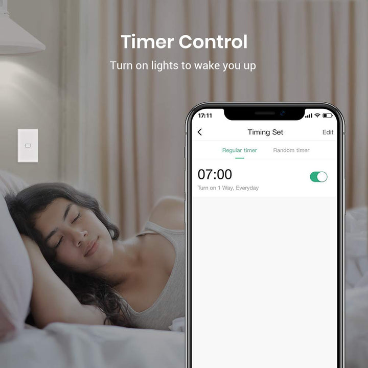 BroadLink - Smart Touch Wall Switch, 2-Fach-Ein-Draht-Schalter, kein Neutralleiter oder Kondensator