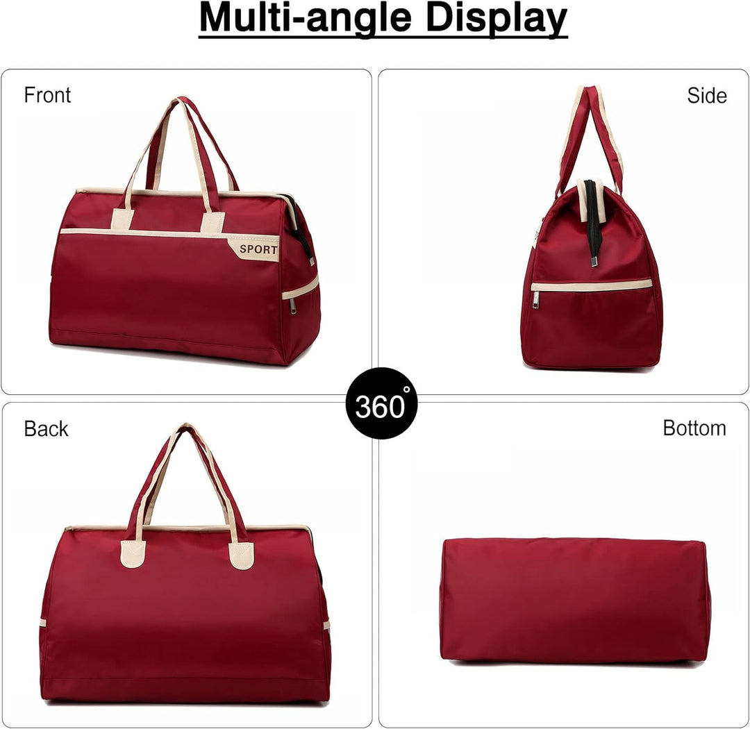 FANDARE Reisetaschen Sporttasche Klassische Sporttaschen Herren Damen Handgepäck Weekender Umhängeta
