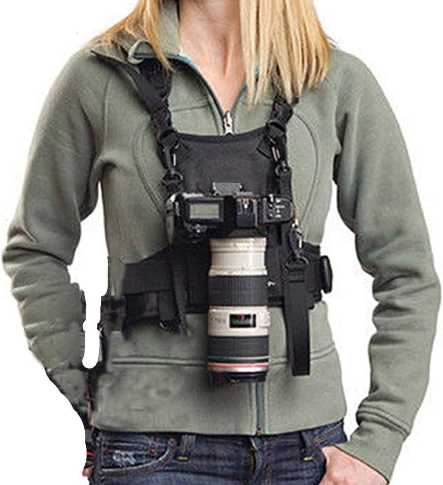 Nicama Doppelter Schultergurt Kameragurt, Kamera Weste Tragend Fotograf Harness Carrier Brustgeschir