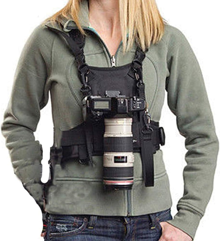 Nicama Doppelter Schultergurt Kameragurt, Kamera Weste Tragend Fotograf Harness Carrier Brustgeschir