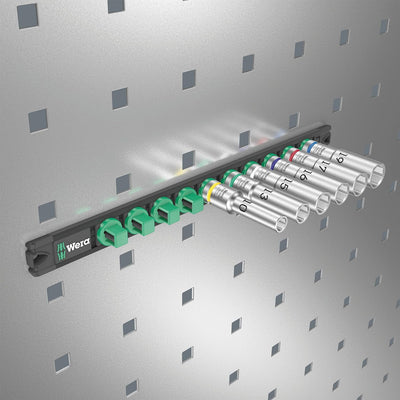 Wera 05005470001 Nuss-Magnetleiste C Deep 1 Steckschlüsseleinsatz-Satz, 1/2"-Antrieb, 6-teilig C Dee